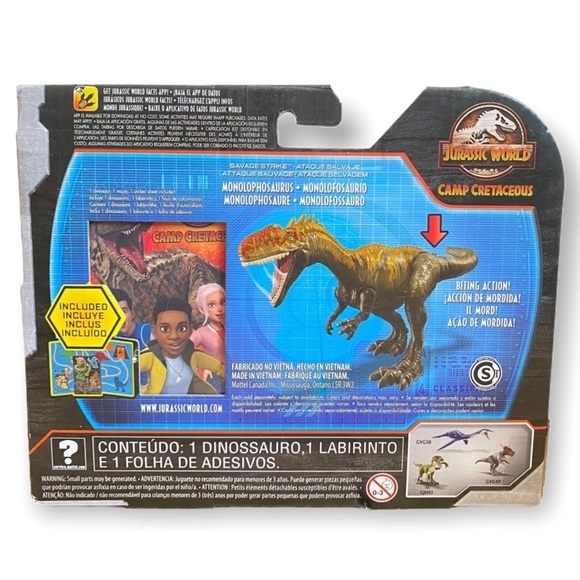 Mattel Jurassic World Toys Camp Cretaceous Savage Strike Monolophosaurus 2021 - Picture 2 of 8